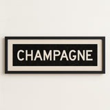 Framed Champagne Bus Scroll Sign