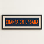 Framed Champaign - Urbana Bus Scroll - Tejas Country Club