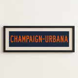 Framed Champaign - Urbana Bus Scroll - Tejas Country Club
