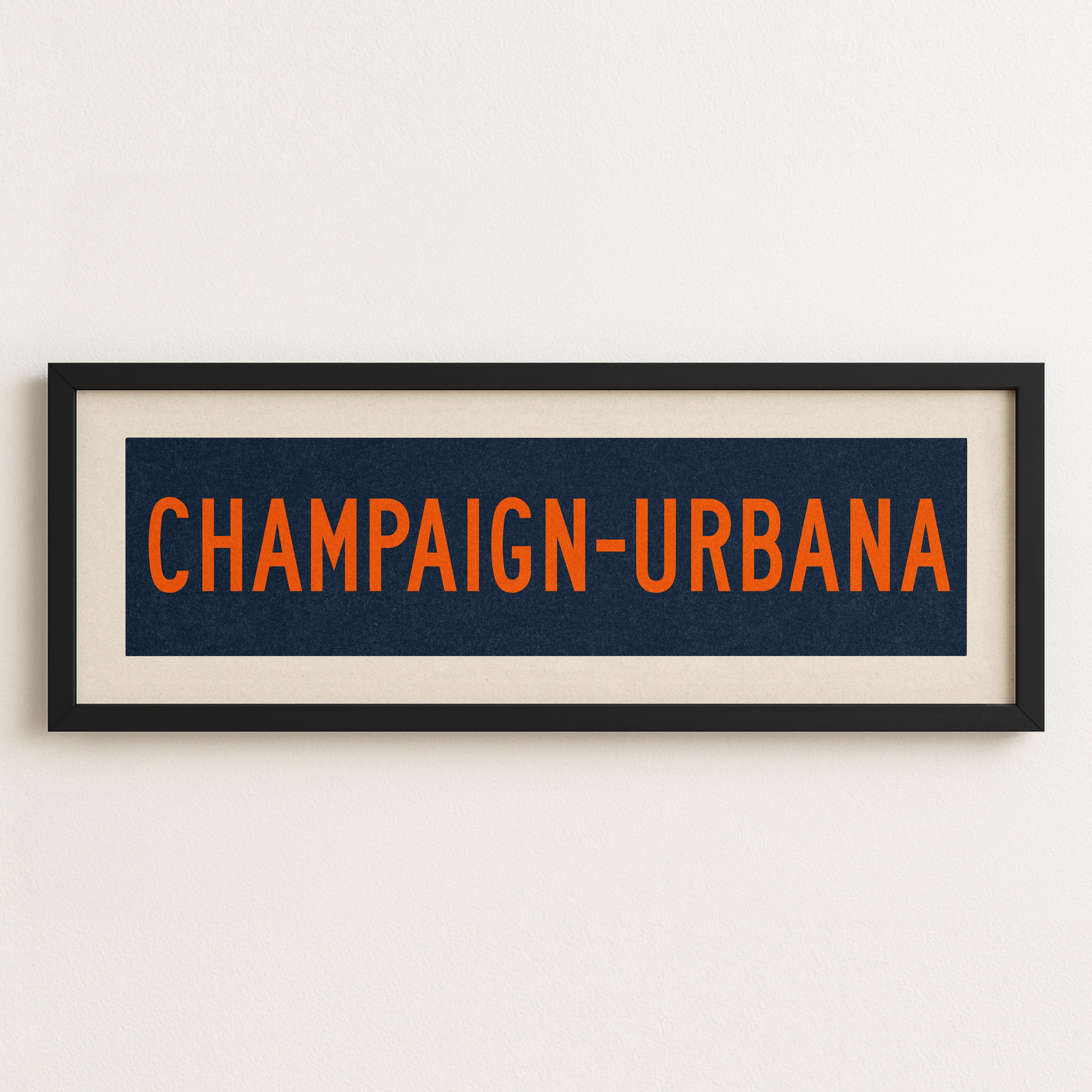 Framed Champaign - Urbana Bus Scroll - Tejas Country Club