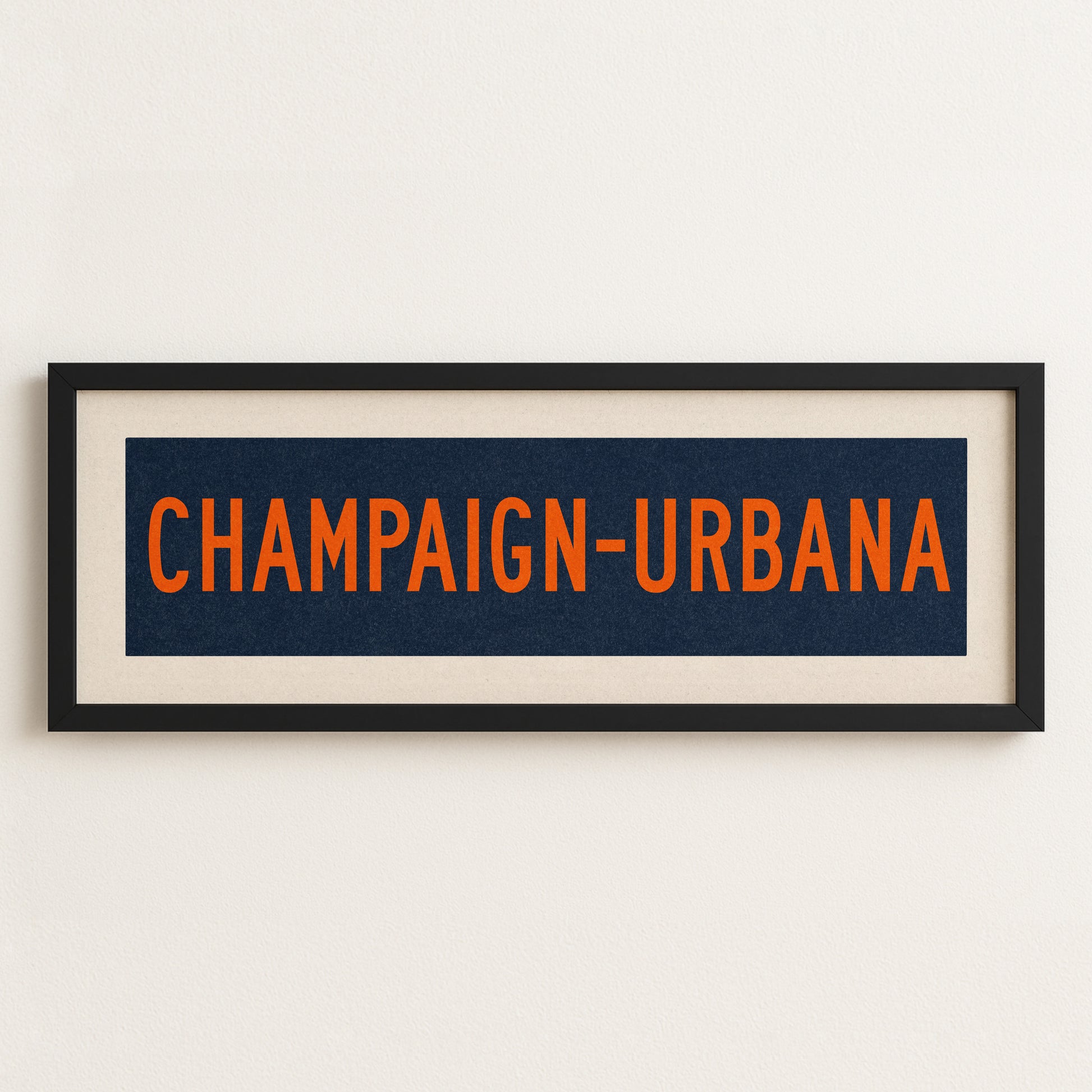 Framed Champaign - Urbana Bus Scroll - Tejas Country Club