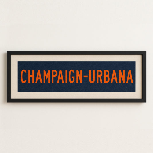 Framed Champaign - Urbana Bus Scroll - Tejas Country Club