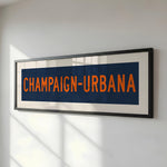 Framed Champaign - Urbana Bus Scroll - Tejas Country Club