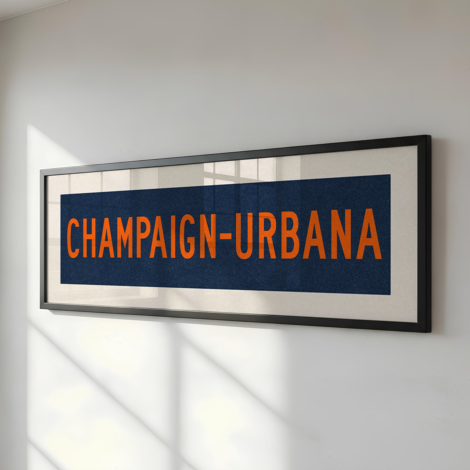 Framed Champaign - Urbana Bus Scroll - Tejas Country Club