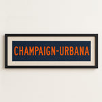 Framed Champaign - Urbana Bus Scroll - Tejas Country Club