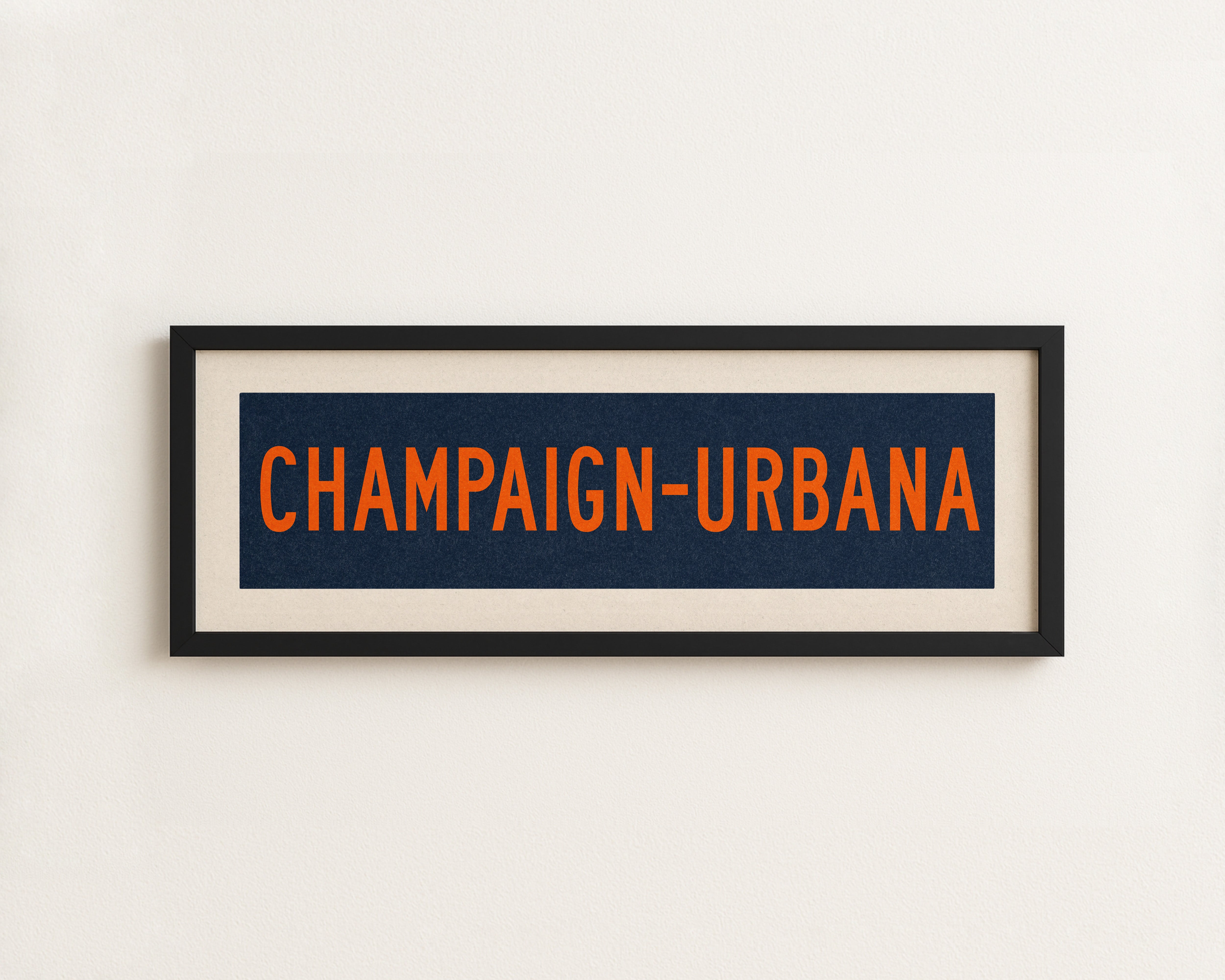 Framed Champaign - Urbana Bus Scroll - Tejas Country Club