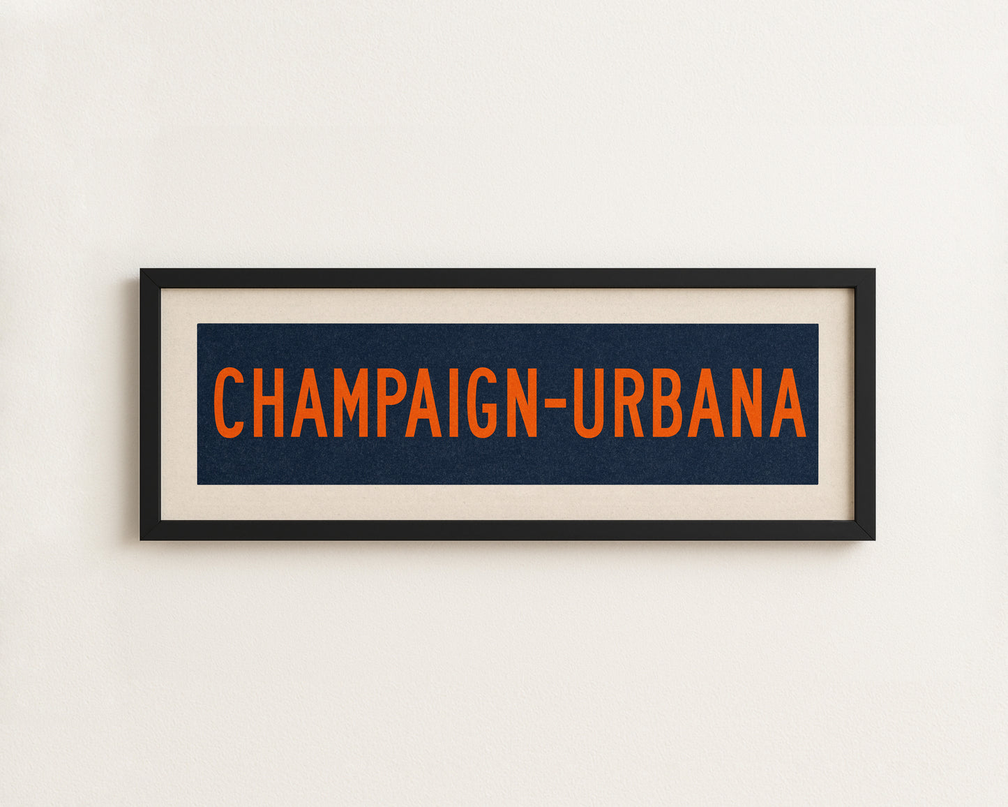 Framed Champaign - Urbana Bus Scroll - Tejas Country Club