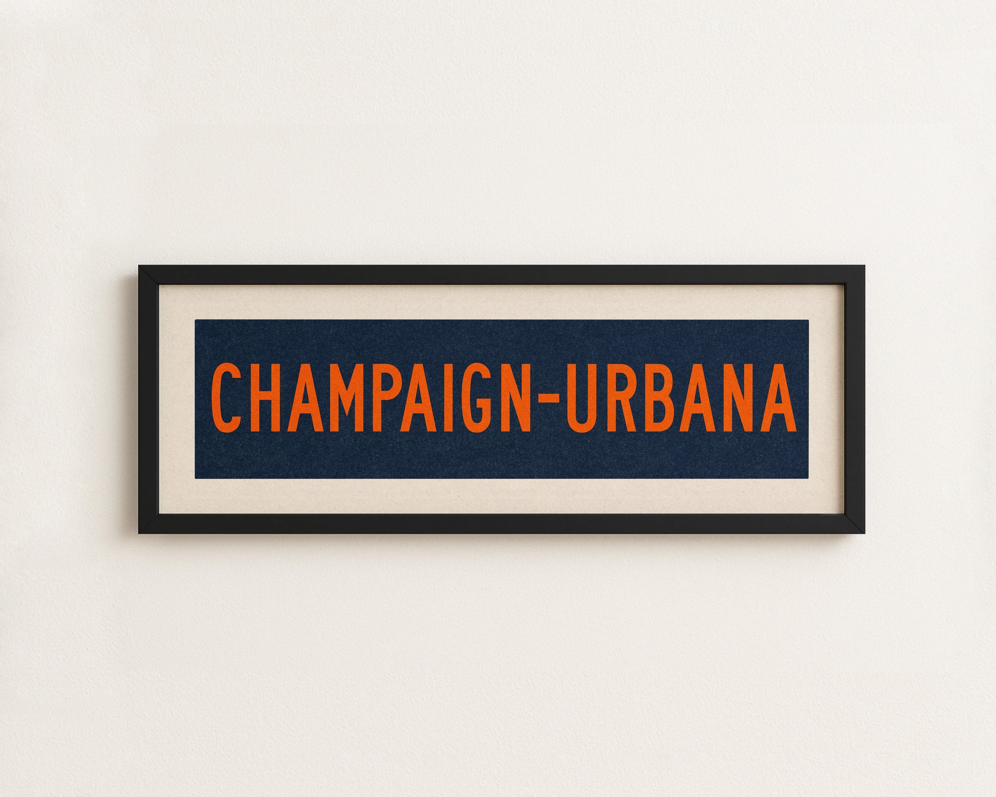 Framed Champaign - Urbana Bus Scroll - Tejas Country Club