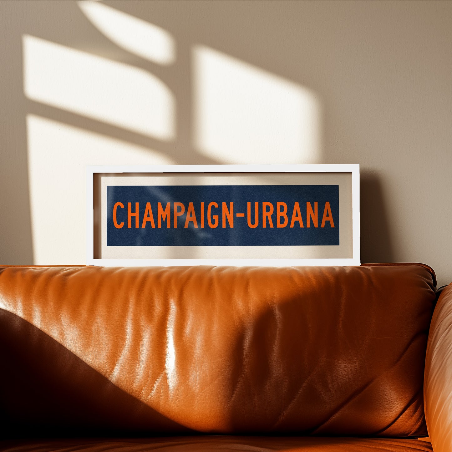 Framed Champaign - Urbana Bus Scroll - Tejas Country Club