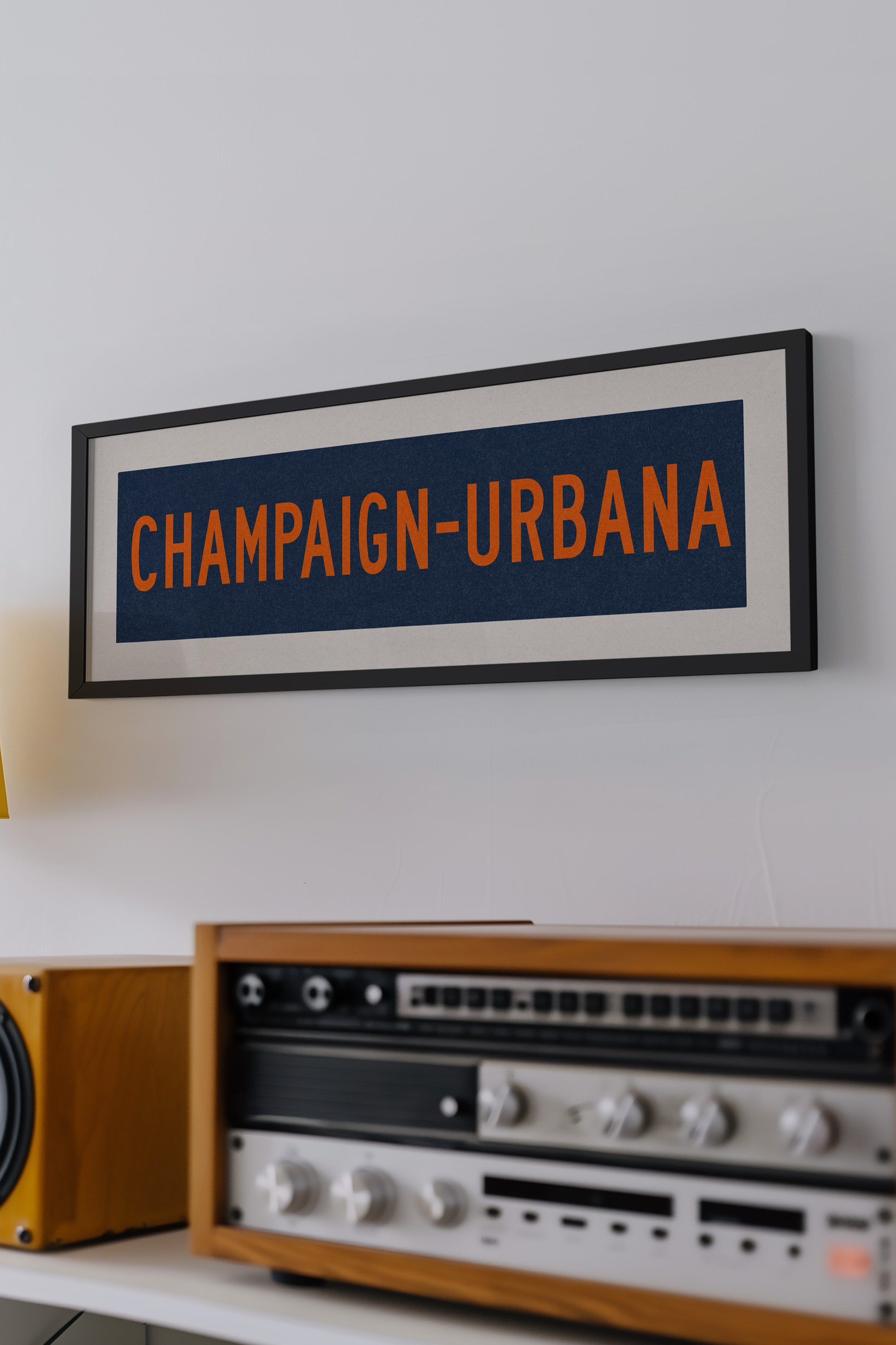 Framed Champaign - Urbana Bus Scroll - Tejas Country Club