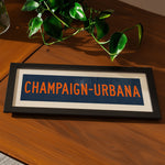 Framed Champaign - Urbana Bus Scroll - Tejas Country Club