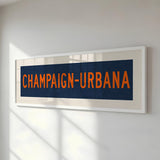 Framed Champaign - Urbana Bus Scroll - Tejas Country Club