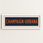 Framed Champaign - Urbana Bus Scroll - Tejas Country Club