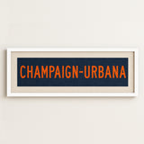 Framed Champaign - Urbana Bus Scroll - Tejas Country Club