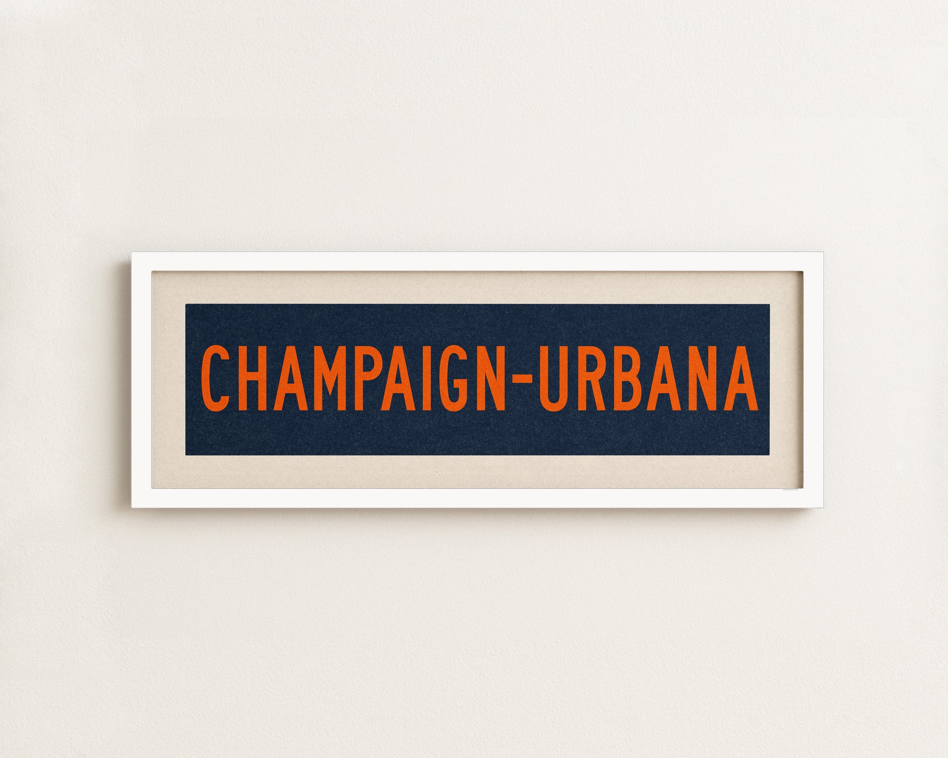 Framed Champaign - Urbana Bus Scroll - Tejas Country Club