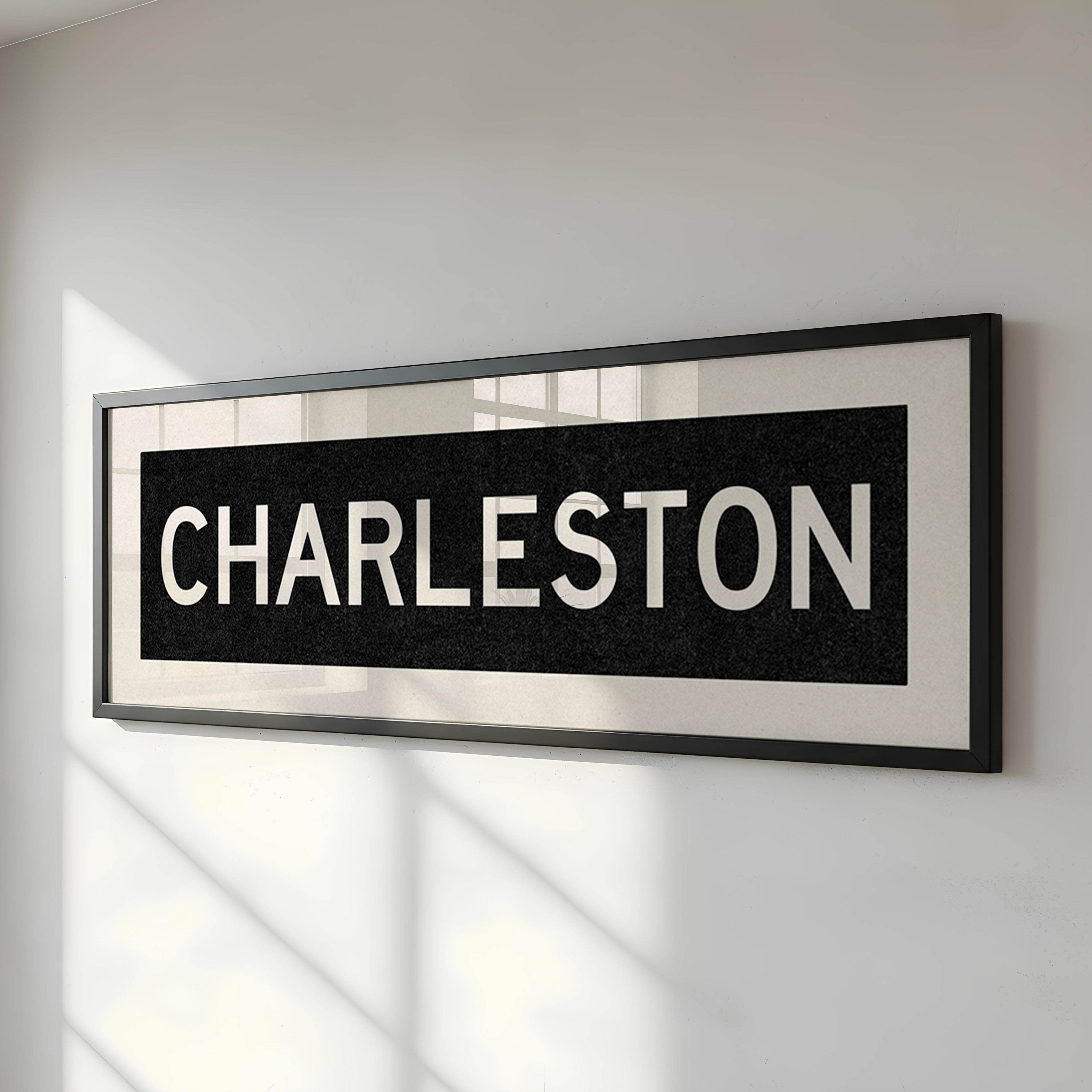 Framed Charleston South Carolina Bus Scroll - Tejas Country Club