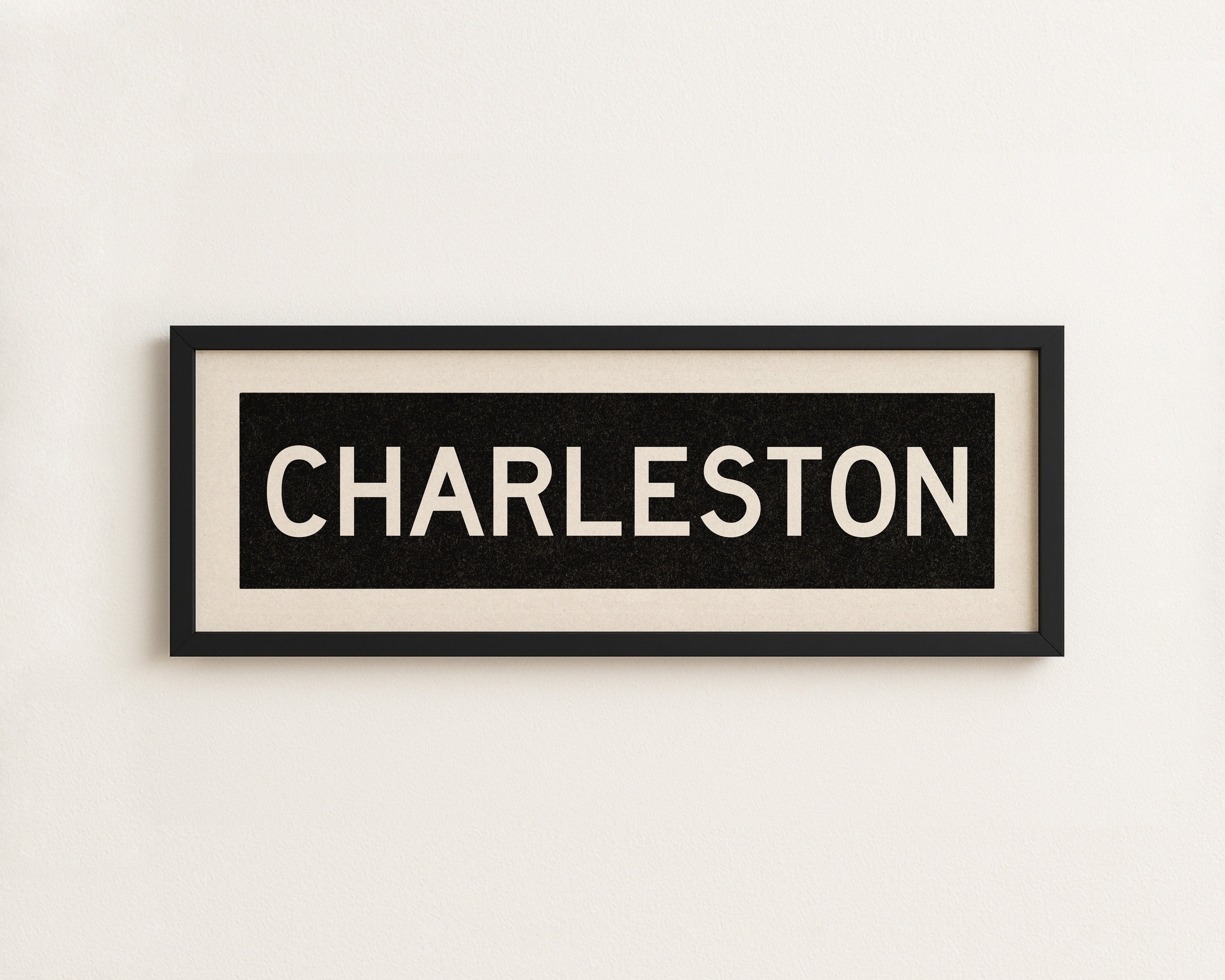 Framed Charleston South Carolina Bus Scroll - Tejas Country Club