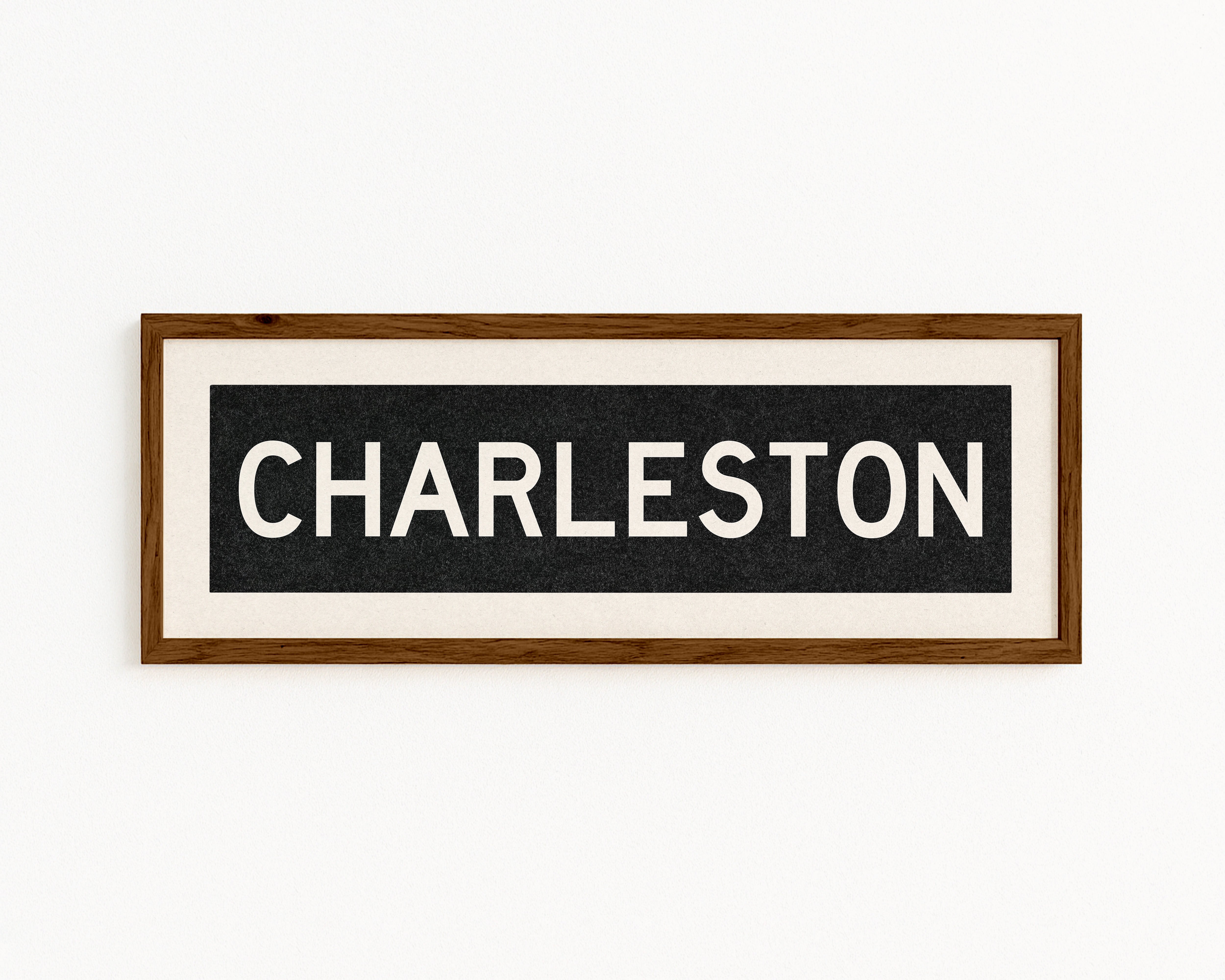 Framed Charleston South Carolina Bus Scroll - Tejas Country Club