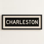 Framed Charleston South Carolina Bus Scroll - Tejas Country Club