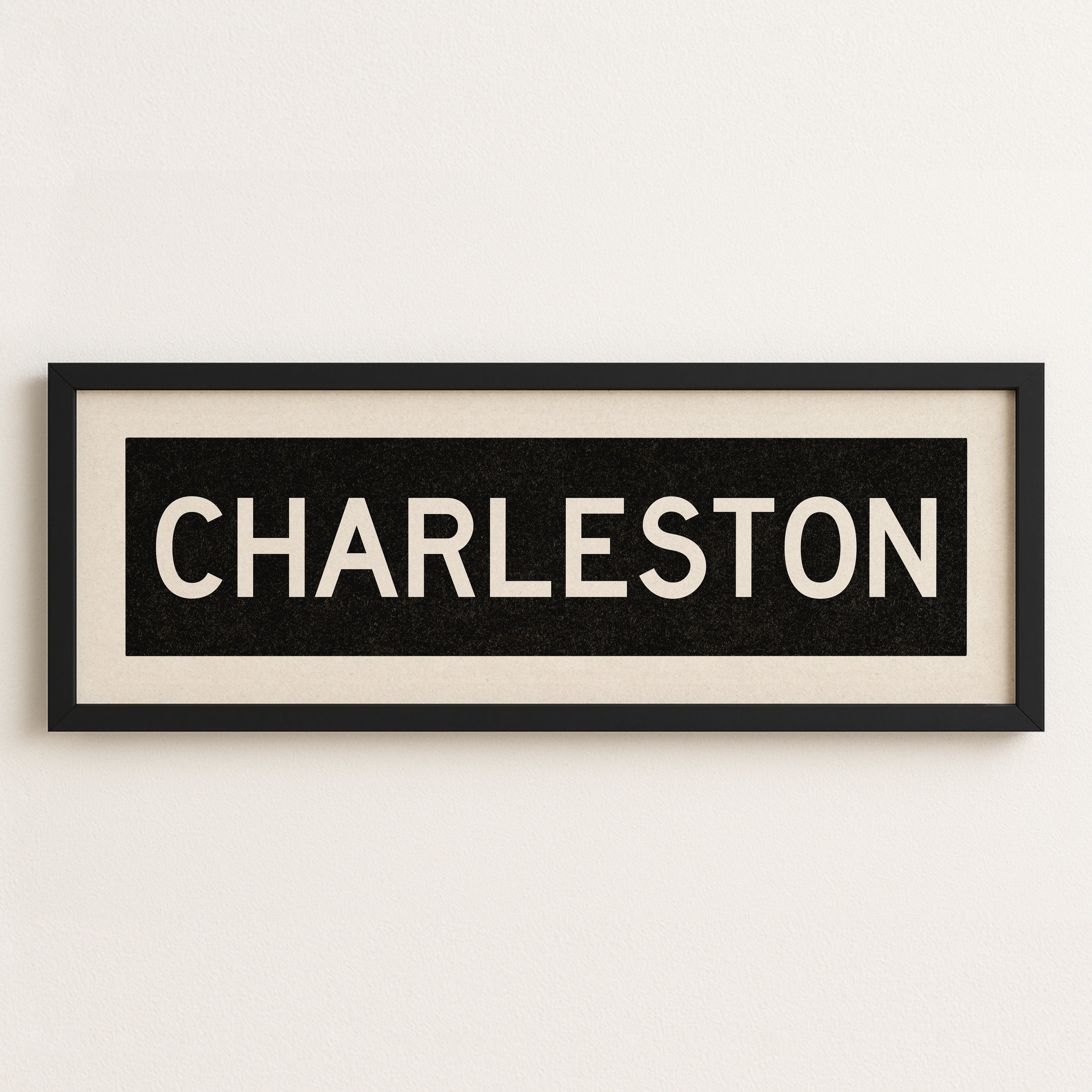 Framed Charleston South Carolina Bus Scroll - Tejas Country Club