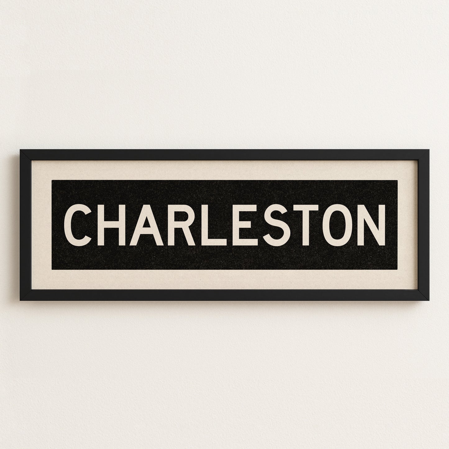 Framed Charleston South Carolina Bus Scroll