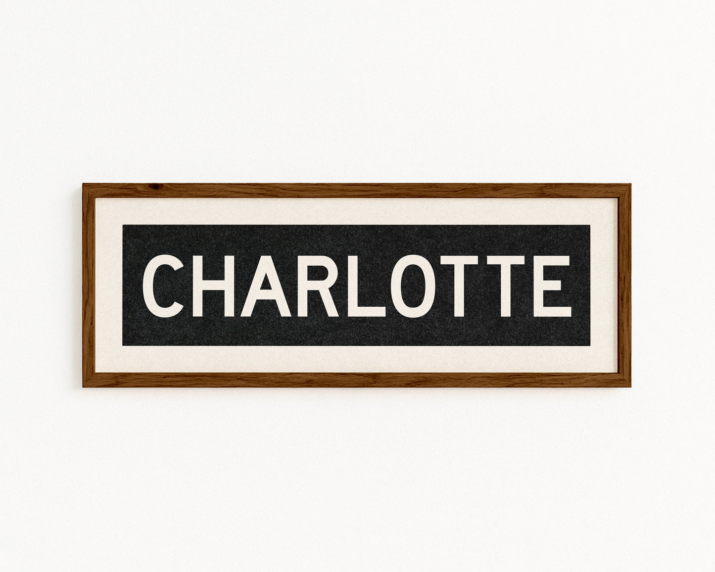 Framed Charlotte North Carolina Bus Scroll
