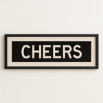 Framed Cheers Bus Scroll Sign - Tejas Country Club
