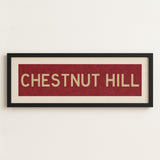 Framed Chestnut Hill Cardinal and Gold Bus Scroll - Tejas Country Club