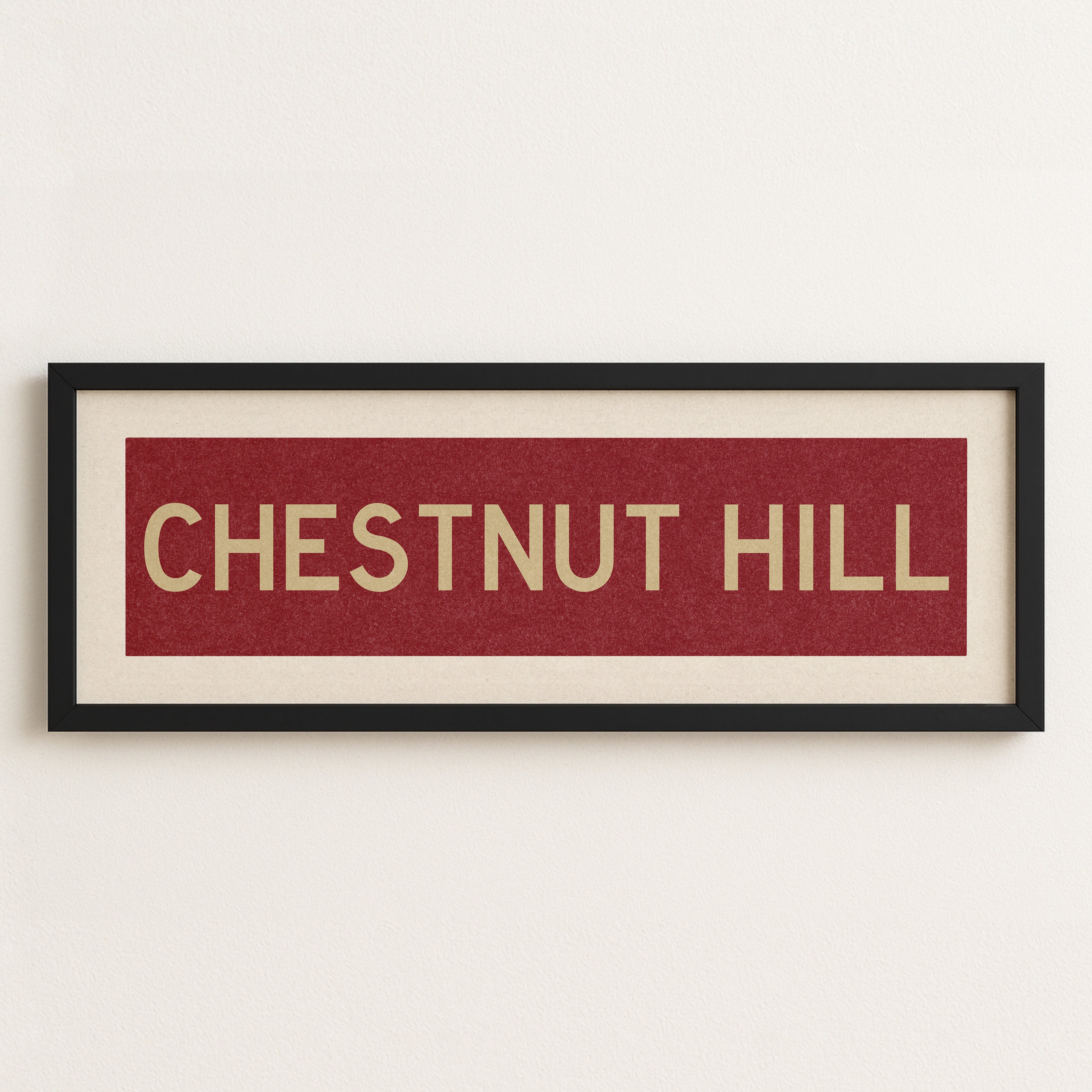 Framed Chestnut Hill Cardinal and Gold Bus Scroll - Tejas Country Club