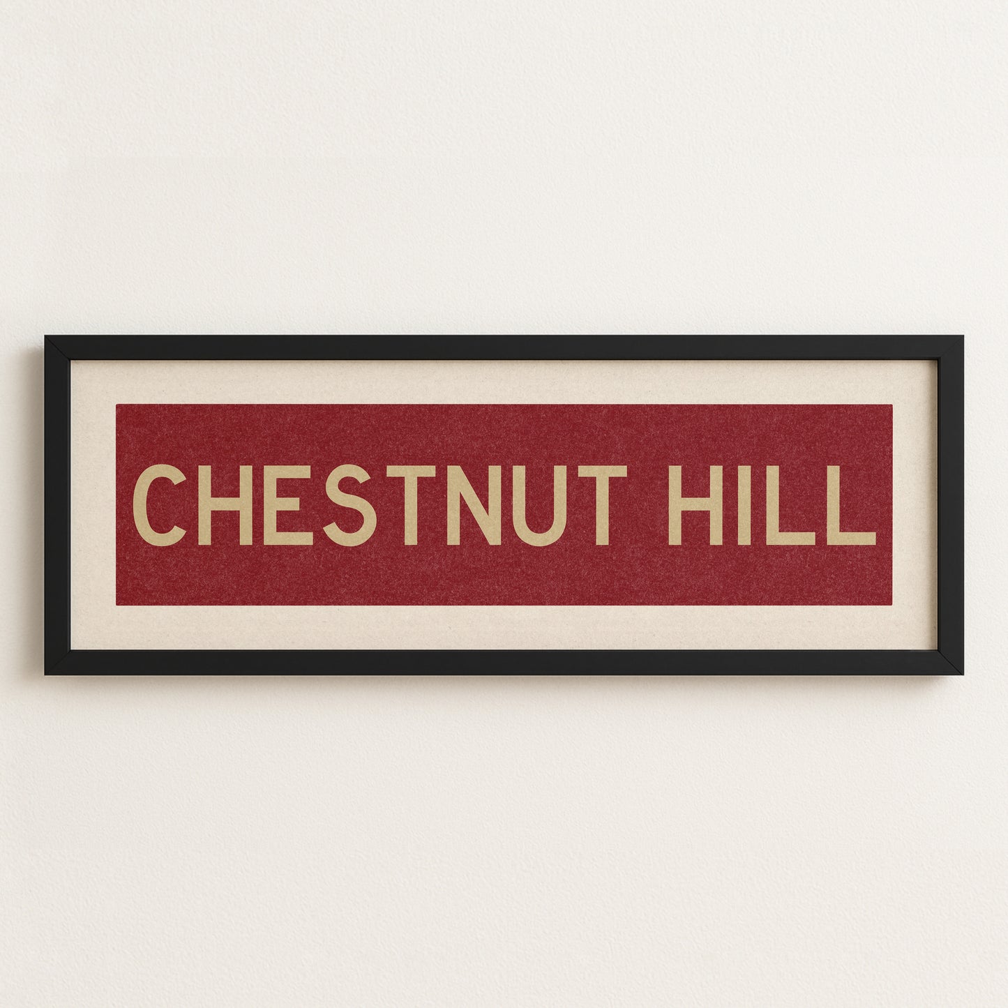 Framed Chestnut Hill Cardinal and Gold Bus Scroll - Tejas Country Club