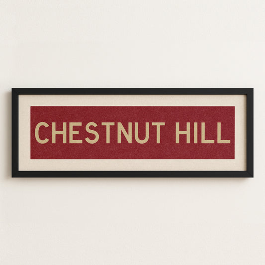Framed Chestnut Hill Cardinal and Gold Bus Scroll - Tejas Country Club