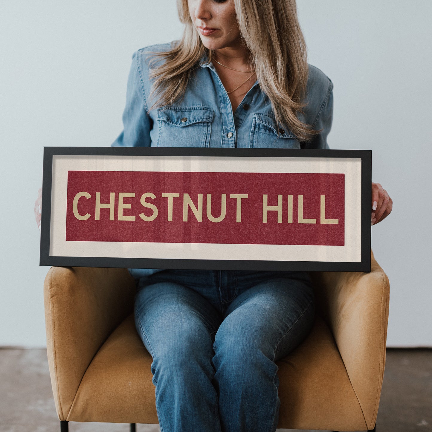 Framed Chestnut Hill Cardinal and Gold Bus Scroll - Tejas Country Club