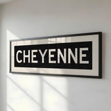Framed Cheyenne Wyoming Bus Scroll