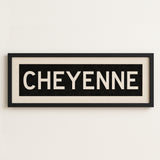 Framed Cheyenne Wyoming Bus Scroll