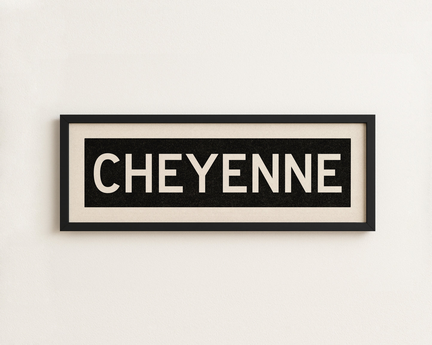 Framed Cheyenne Wyoming Bus Scroll