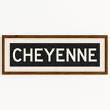 Framed Cheyenne Wyoming Bus Scroll