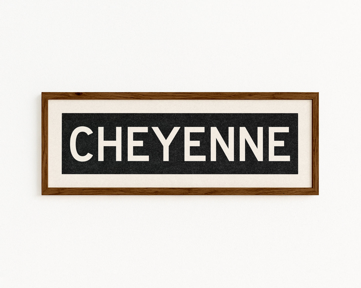 Framed Cheyenne Wyoming Bus Scroll