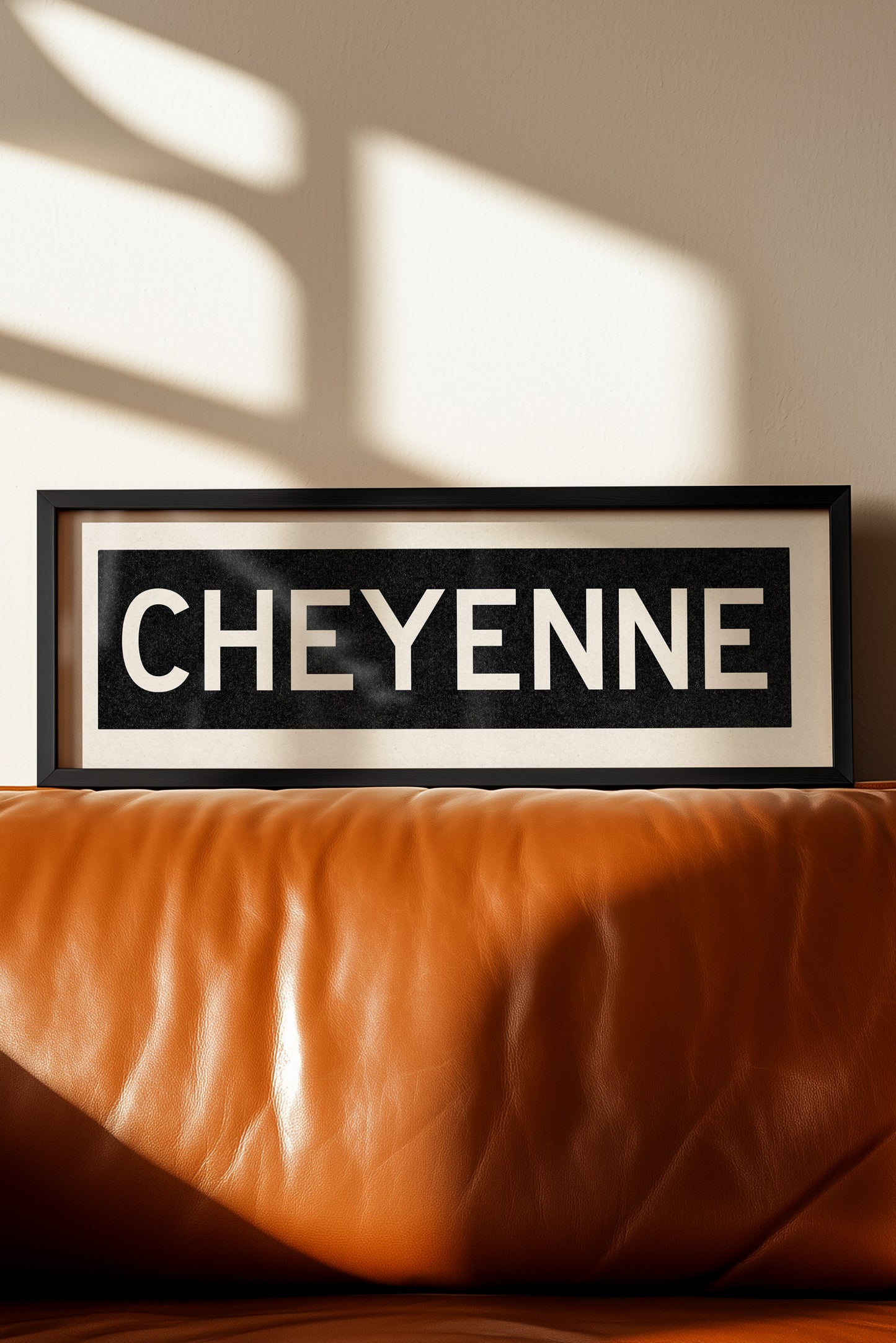 Framed Cheyenne Wyoming Bus Scroll