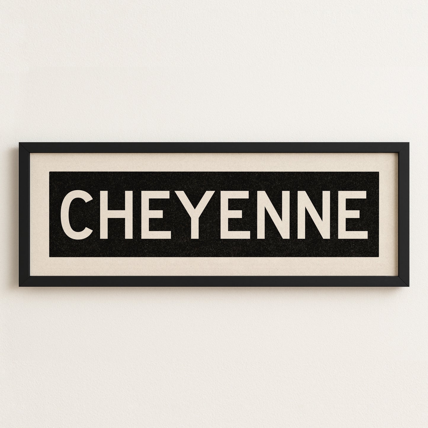 Framed Cheyenne Wyoming Bus Scroll