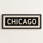 Framed Chicago Illinois Bus Scroll - Tejas Country Club