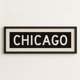 Framed Chicago Illinois Bus Scroll - Tejas Country Club