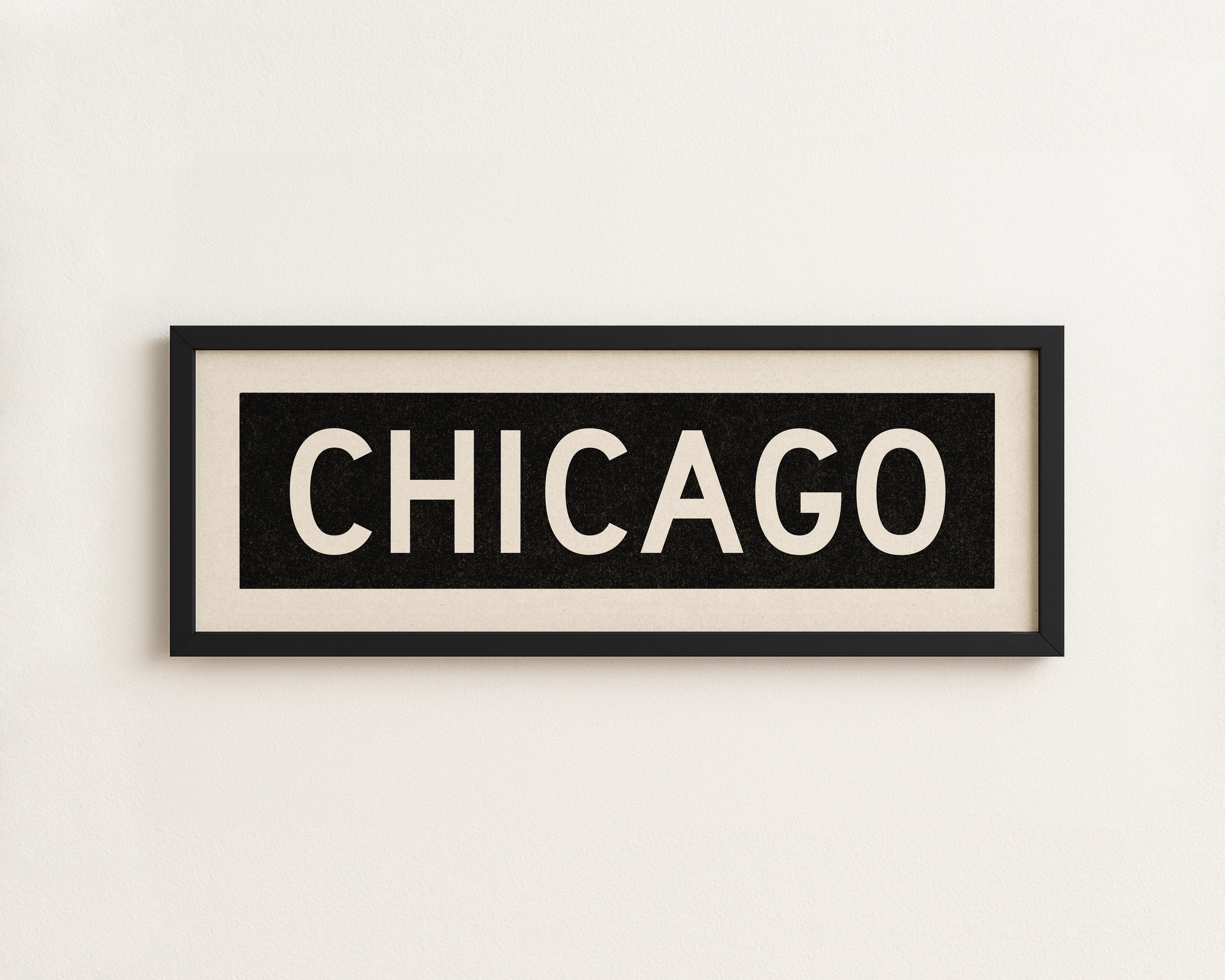 Framed Chicago Illinois Bus Scroll - Tejas Country Club