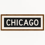 Framed Chicago Illinois Bus Scroll - Tejas Country Club