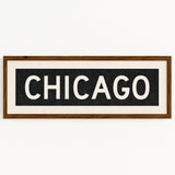 Framed Chicago Illinois Bus Scroll - Tejas Country Club