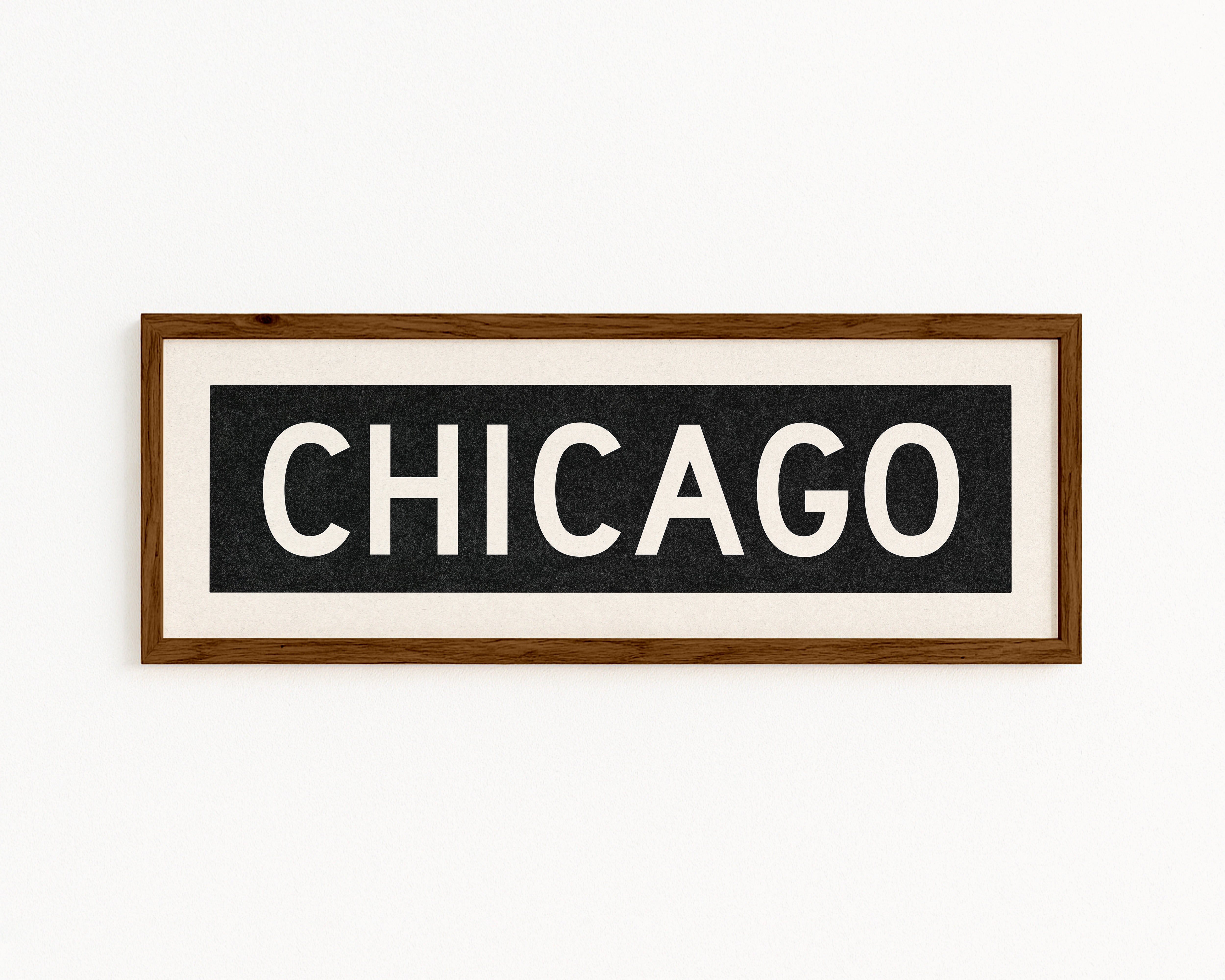 Framed Chicago Illinois Bus Scroll - Tejas Country Club