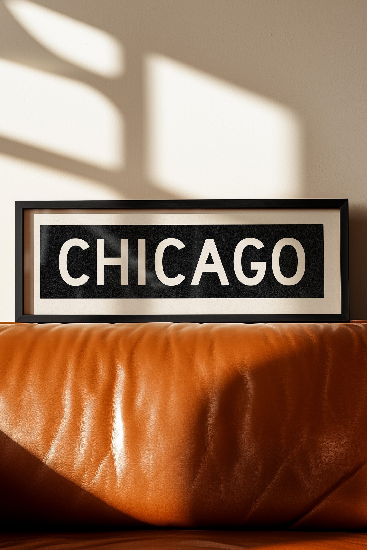 Framed Chicago Illinois Bus Scroll