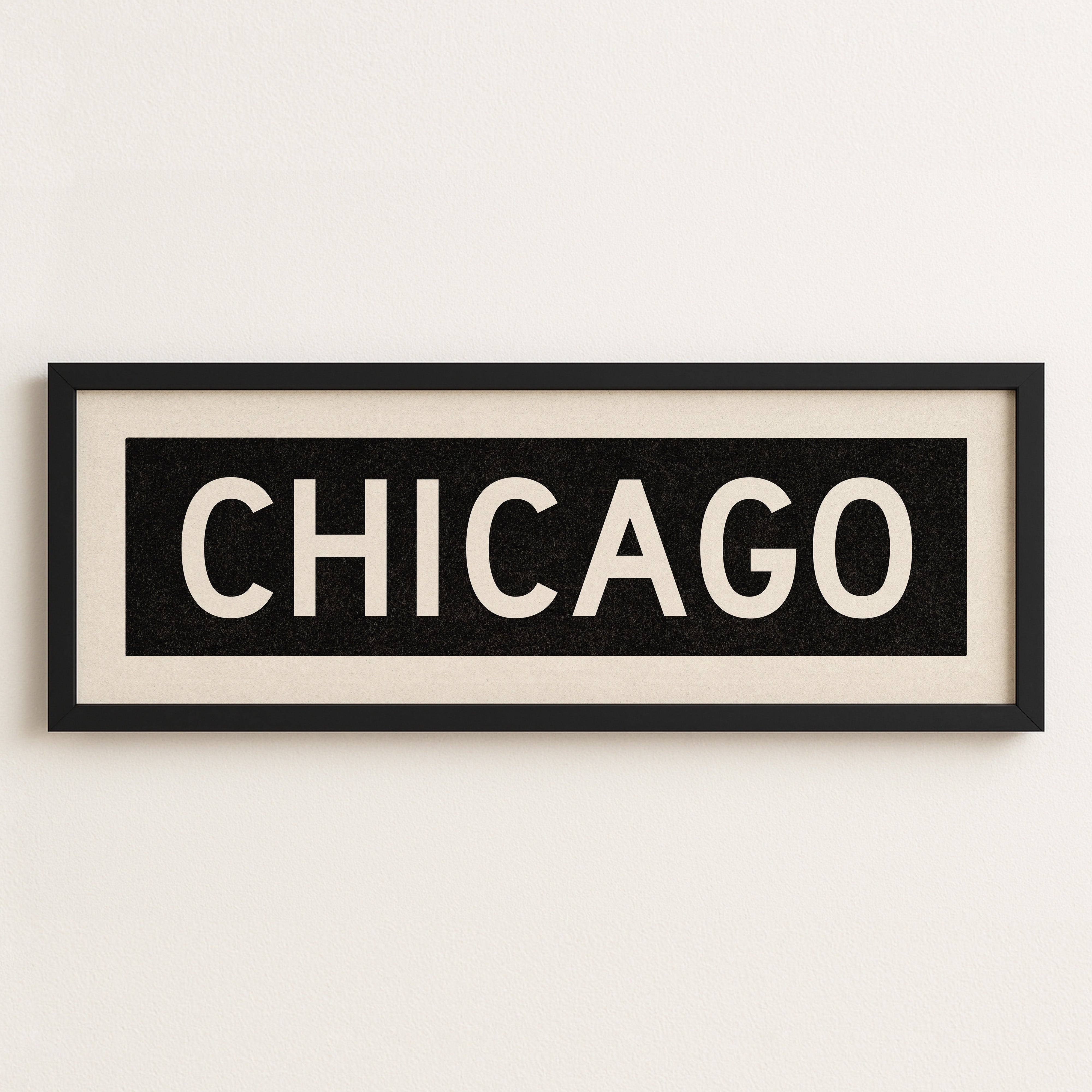 Framed Chicago Illinois Bus Scroll - Tejas Country Club