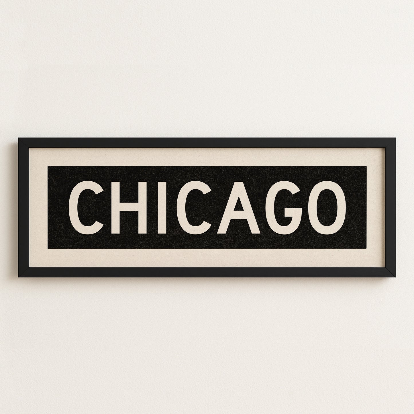 Framed Chicago Illinois Bus Scroll