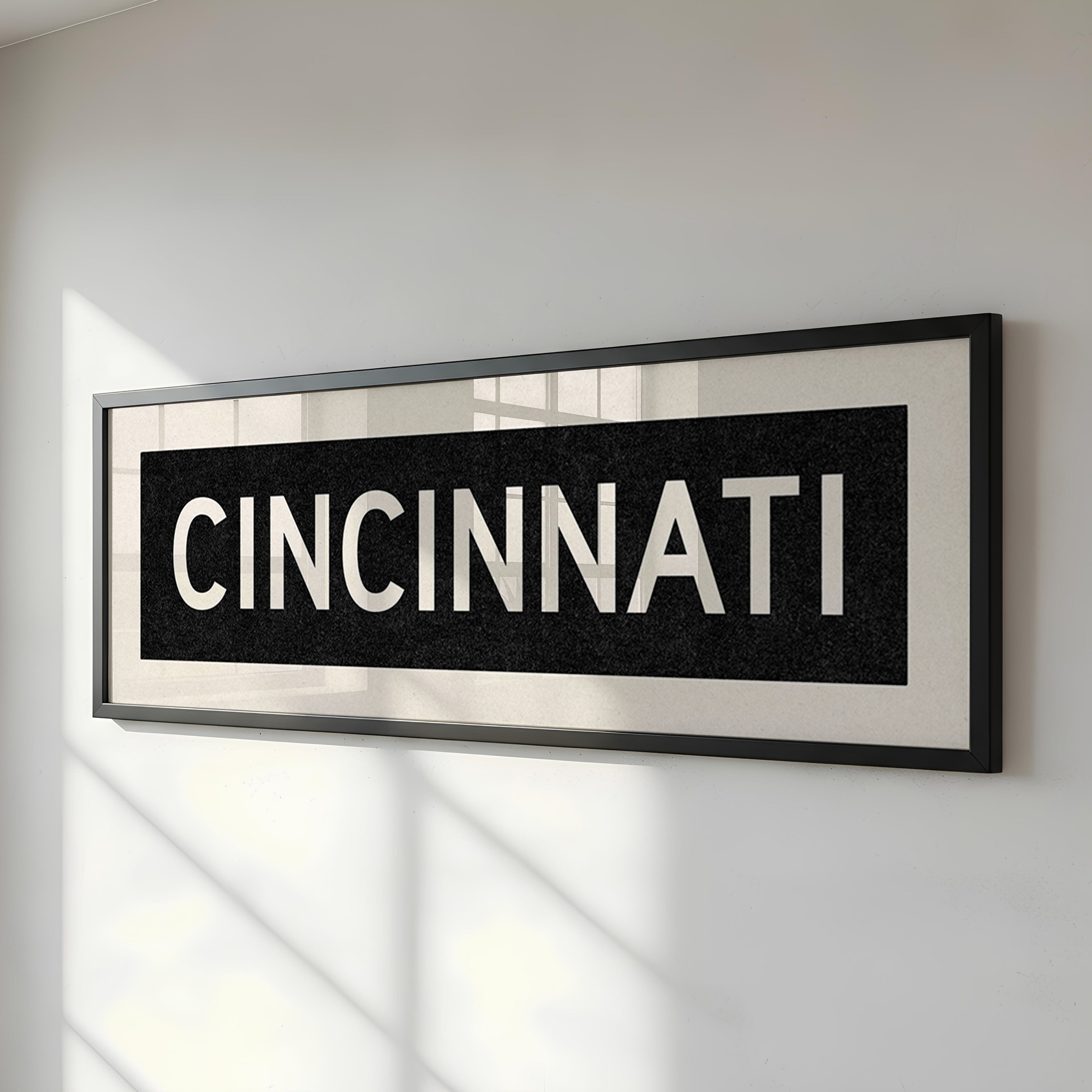 Framed Cincinnati Ohio Bus Scroll - Tejas Country Club