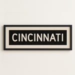 Framed Cincinnati Ohio Bus Scroll - Tejas Country Club